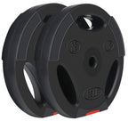 Balancefrom Vinyl Standard 1-Inch Plate Weight Plate For Strength Training And Weightlifting, 15-Pound, Pair
