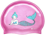 Zabert Girls Kids Swim Cap Hat,Swimming Caps Hats For Girls Toddler Baby Long Hair Braids & Dreadlocks - Silicone Waterproof Pin