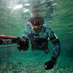 Seac Ghost, Jacket In 7 Mm Ultrastretch Neoprene With Incorporated Hood For Freediving And Spearfishing, Camo Green, Large