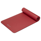 Gaiam Essentials Thick Yoga Mat Fitness & Exercise Mat With Easy-Cinch Carrier Strap, Red, 72''L X 24''W X 2/5 Inch Thick