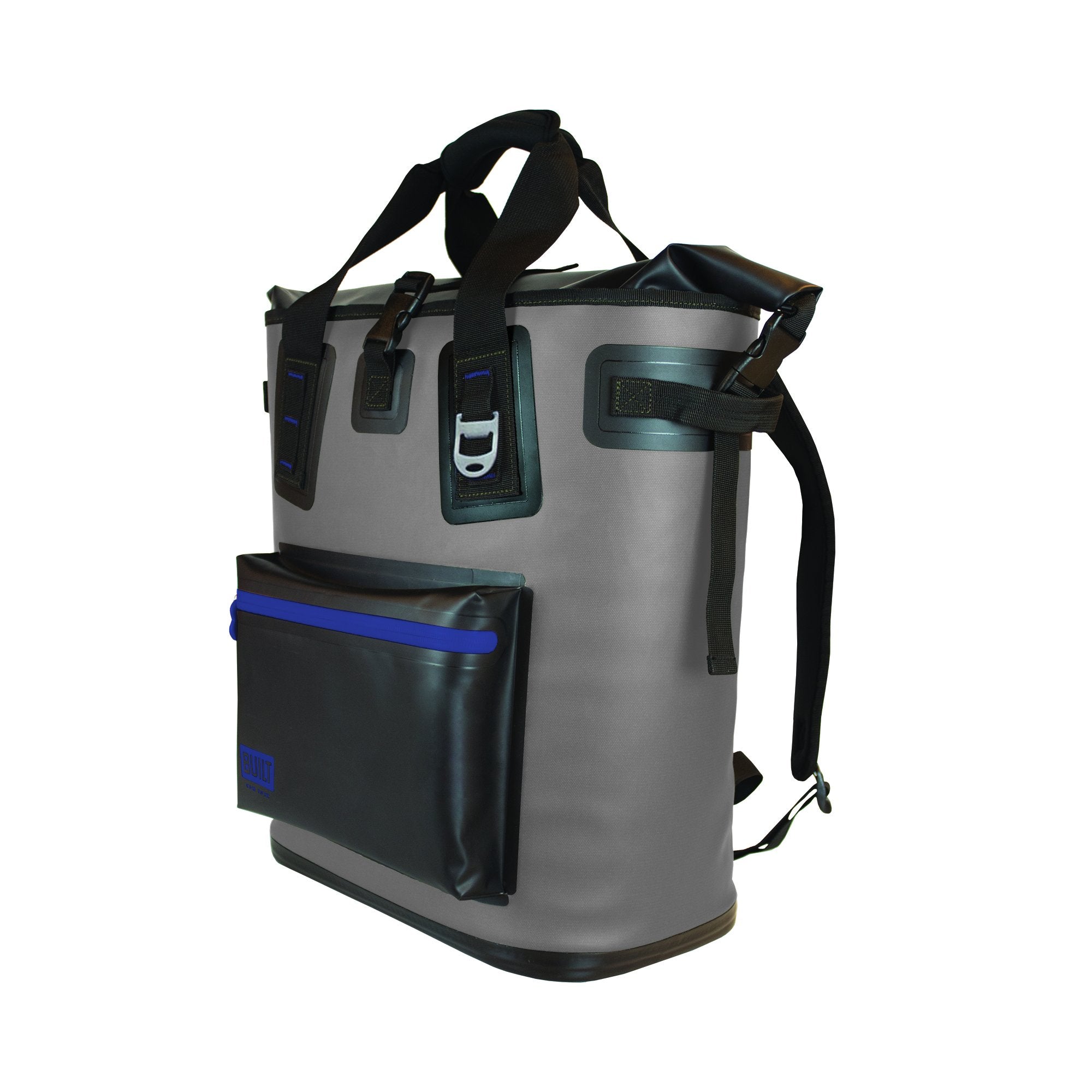 Built Welded Soft Portable Backpack Cooler With Wide Mouth Opening - Insulated And Leak-Proof Gray 5233505