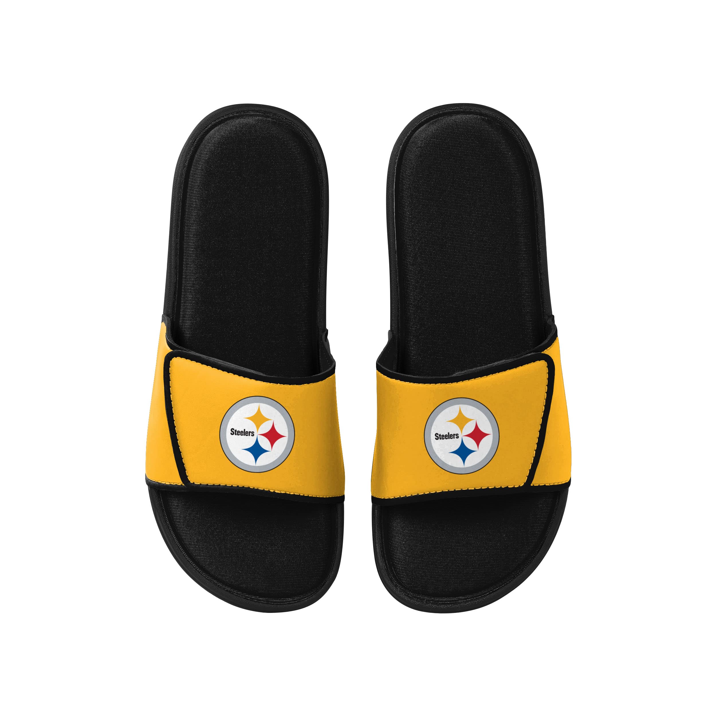 FOCO Pittsburgh Steelers NFL Mens Foam Sport Slide - Team Color, XL(13-14)
