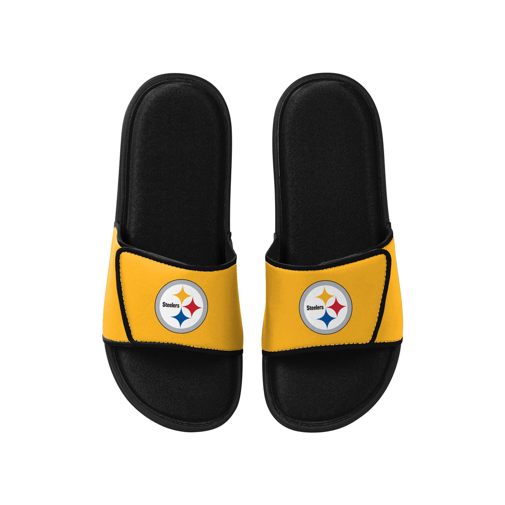 FOCO Pittsburgh Steelers NFL Mens Foam Sport Slide - L