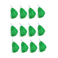 Windy City Novelties 12 Pack Green Cheerleader Pom Poms  In Bulk  St. Patricks Day Party Supplies Team Spirit Cosplay Party Favo