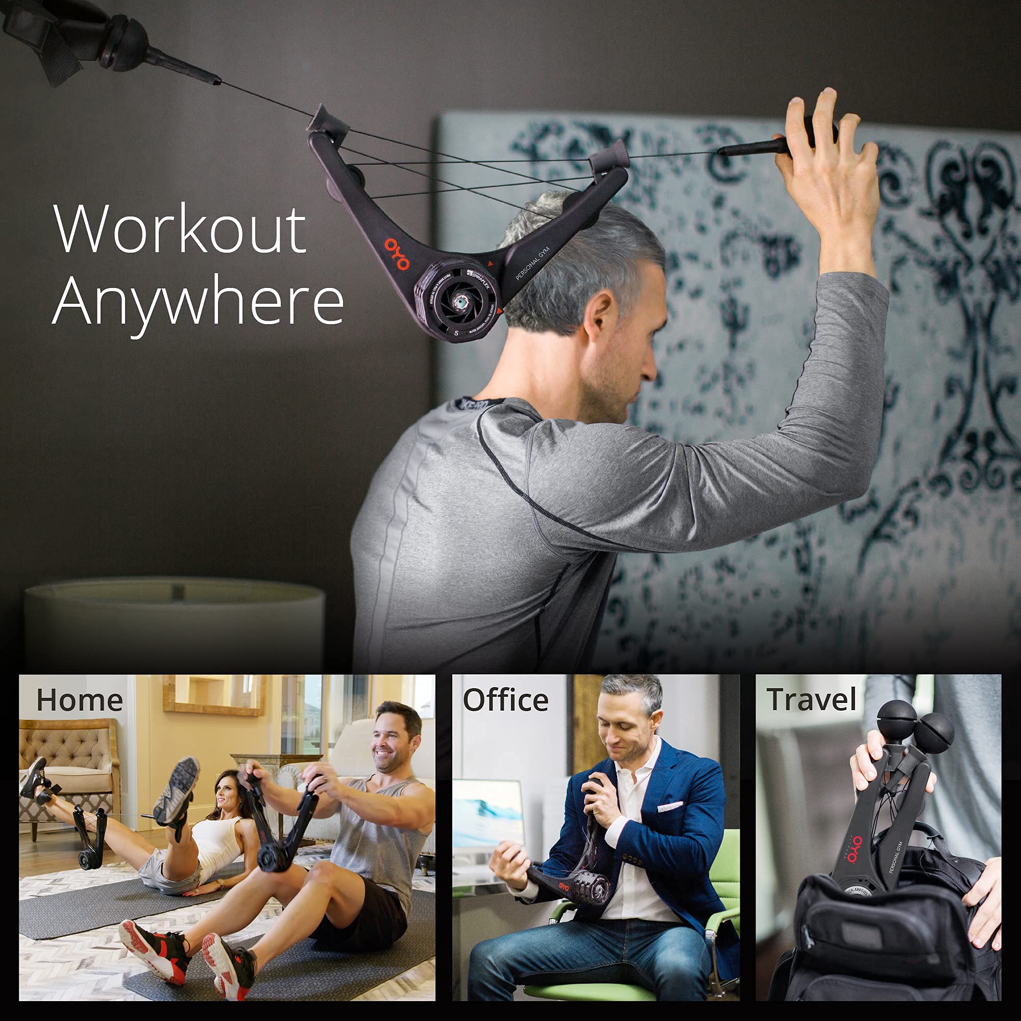 Oyo Personal Gym - Full Body Portable Gym: Home, Office Or Travel - Nasa Spiraflex Resistance Technology