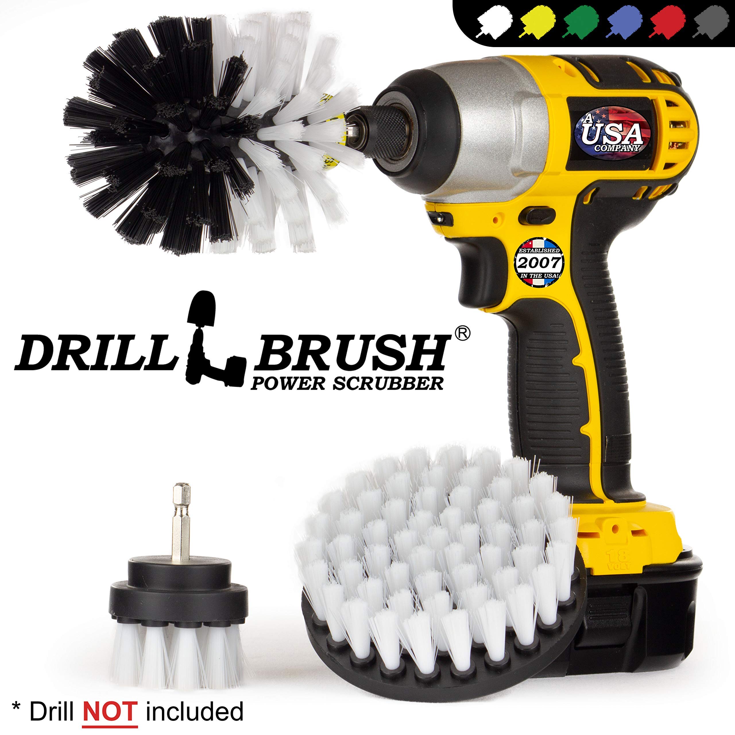 Drill Brush Power Scrubber By Useful Products Drillbrush 3 Piece Drill Brush Cleaning Tool Attachment Kit For Cleaning Furniture