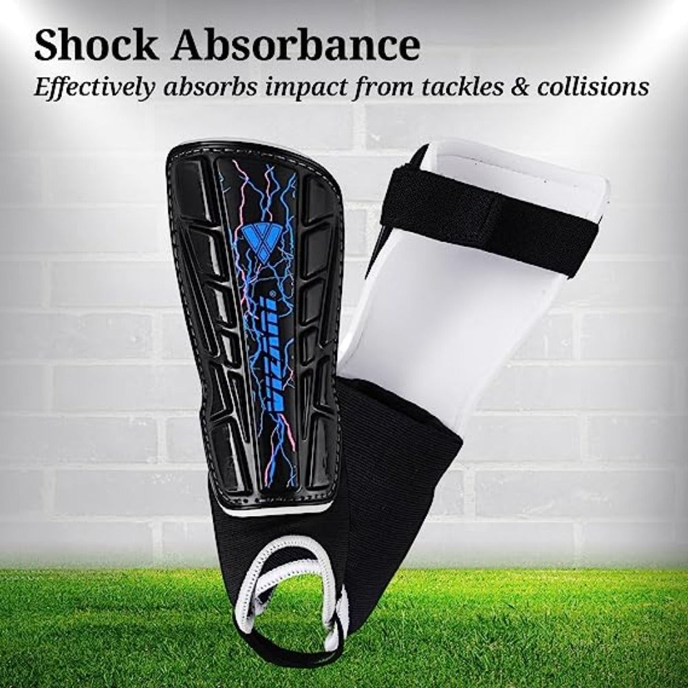 Zodiac Soccer Shin Guard with Detachable Ankle Protection-Black - Vizari Sports