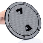 Smartmarine 6 Inch Boat Hatch Cover Black Round Non Slip Inspection Hatch W/Detachable Cover 4'' 6'' 8'' (6'')