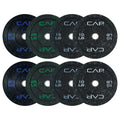 CAP Barbell Economy - Speckled Olympic Bumper Plate Set with Color Logo, Black, 190 lbs Set