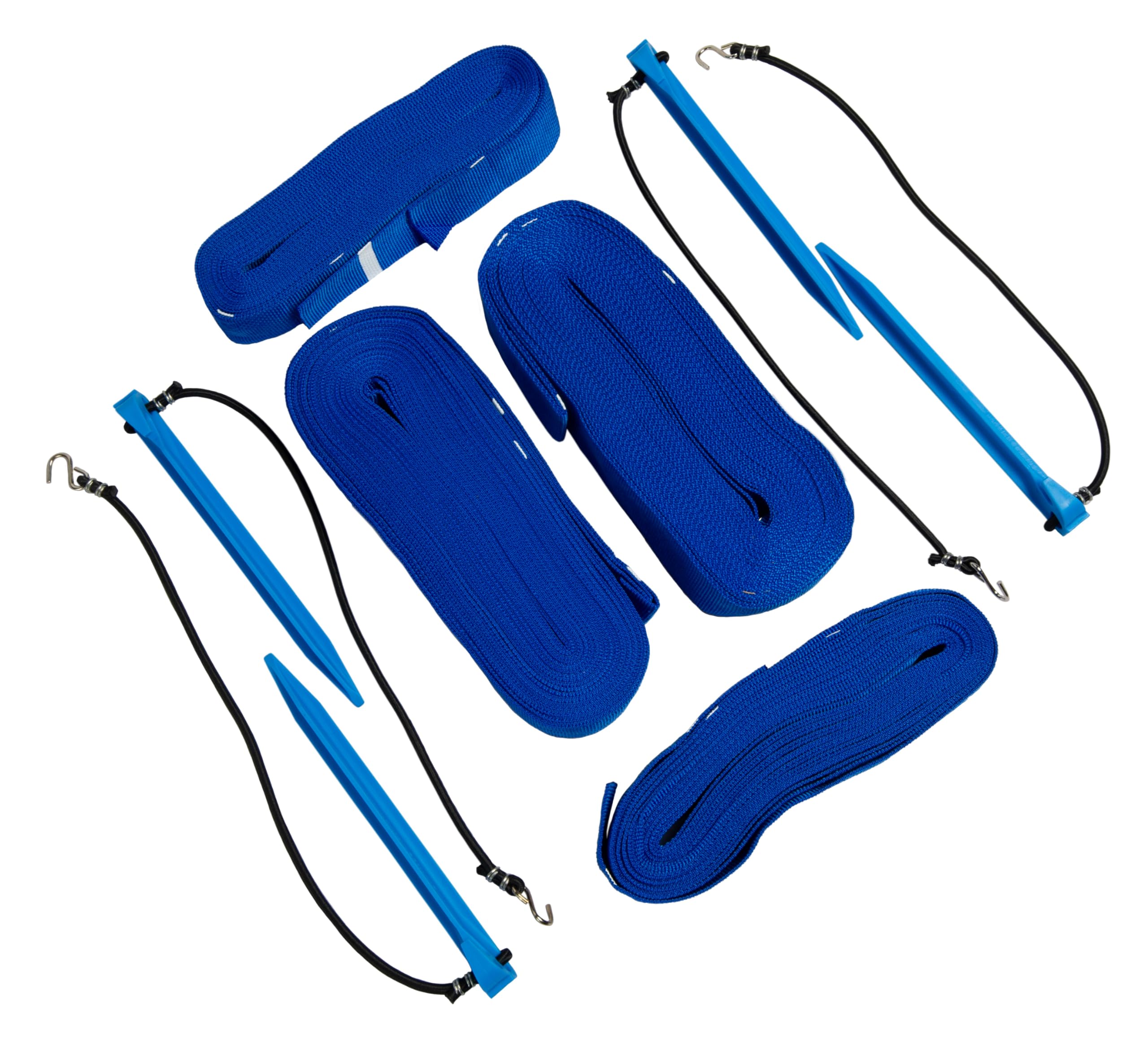 Tandem Sport Volleyball Court Lines - 2'' Blue Webbed Volleyball Court Lines - Volleyball Lines For Regulation Size Or Short Cou