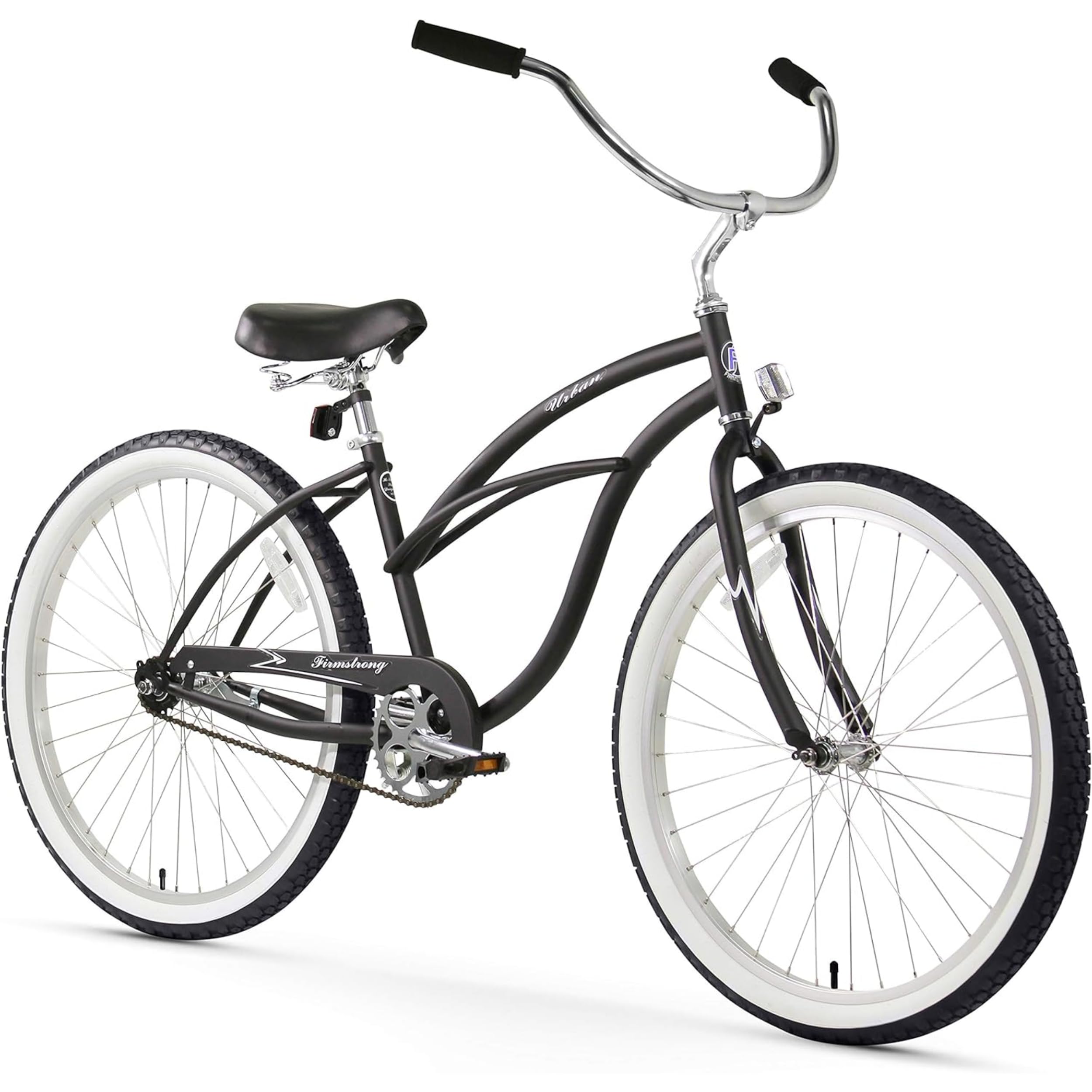 Firmstrong Urban Lady Single Speed - Womens 26 Beach Cruiser Bike (Matte Black)