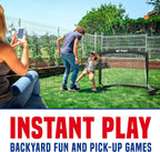 NET PLAYZ Soccer Goals Soccer Net - Kids Pop-up Football Goals for Backyard Practice & Training, Portable 4 x 3, Black (NOS274