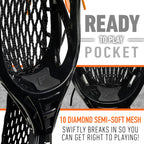 Franklin Sports Unisex Teen Youth Lacrosse Sticks, Black/Orange, 26 Us