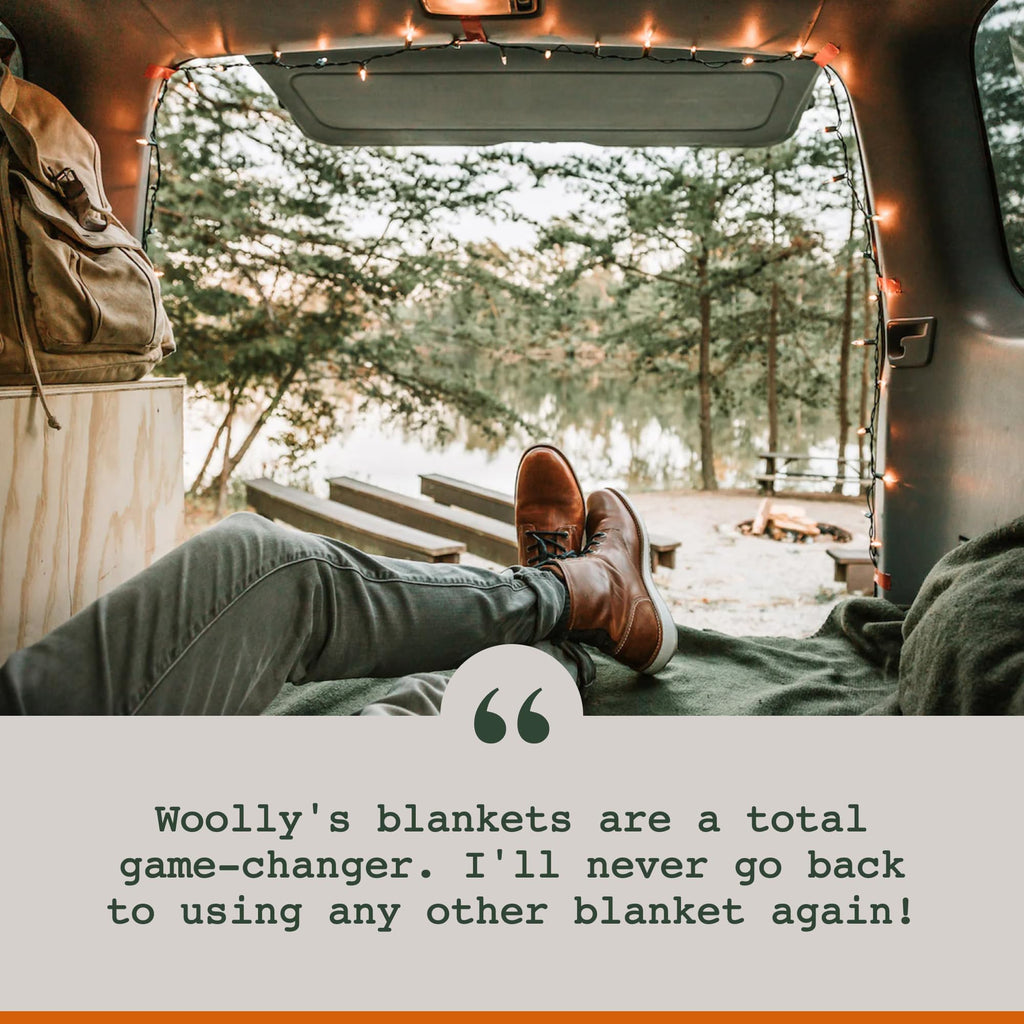 Woolly Mammoth Woolen Co. | Extra Large Merino Wool Camp Blanket | Perfect Outdoor Gear | Bedroll For Bushcraft, Camping, Trekki