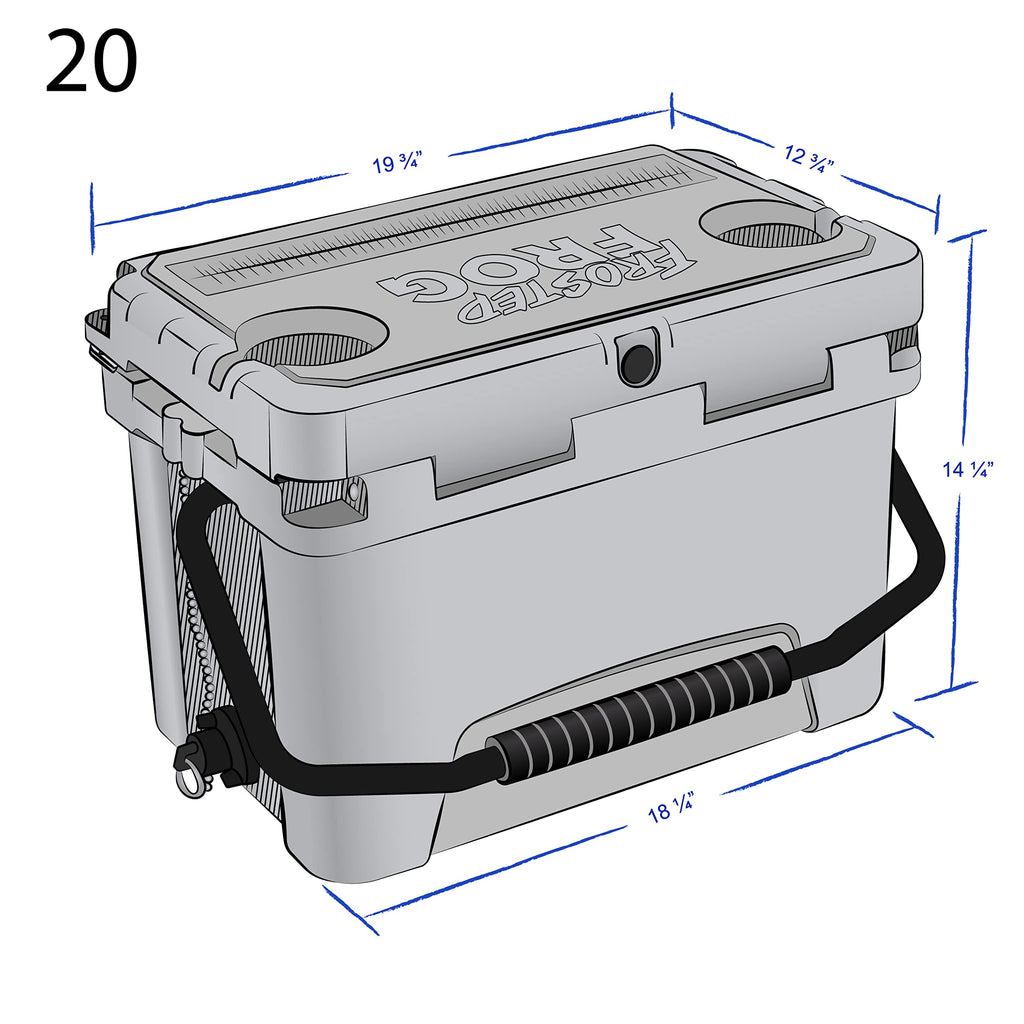 Frosted Frog Desert Camo 20 Quart Ice Chest Heavy Duty High Performance Roto-Molded Commercial Grade Insulated Cooler