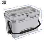 Frosted Frog Desert Camo 20 Quart Ice Chest Heavy Duty High Performance Roto-Molded Commercial Grade Insulated Cooler
