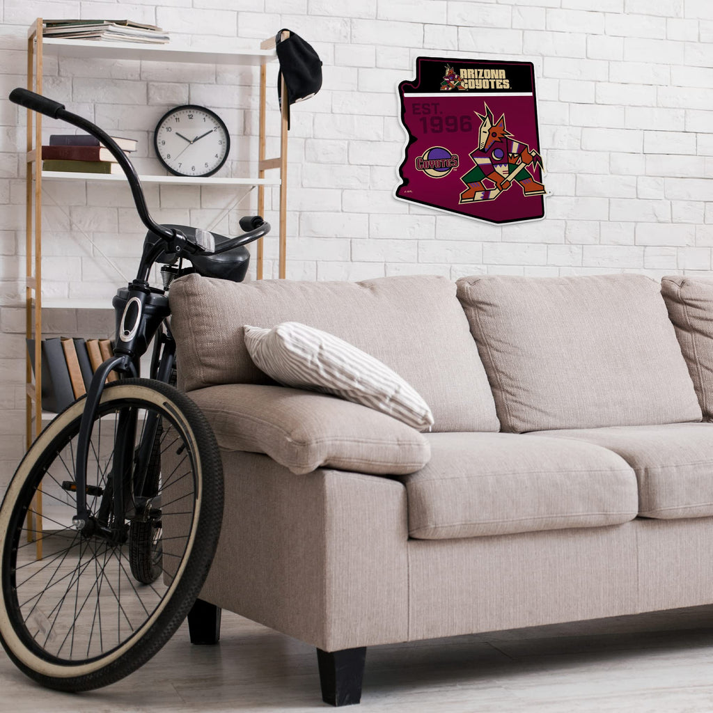 Rico Industries Nhl Arizona Coyotes State Shape Shape Cut Pennant - Home And Living Room D  Cor - Soft Felt Ez To Hang