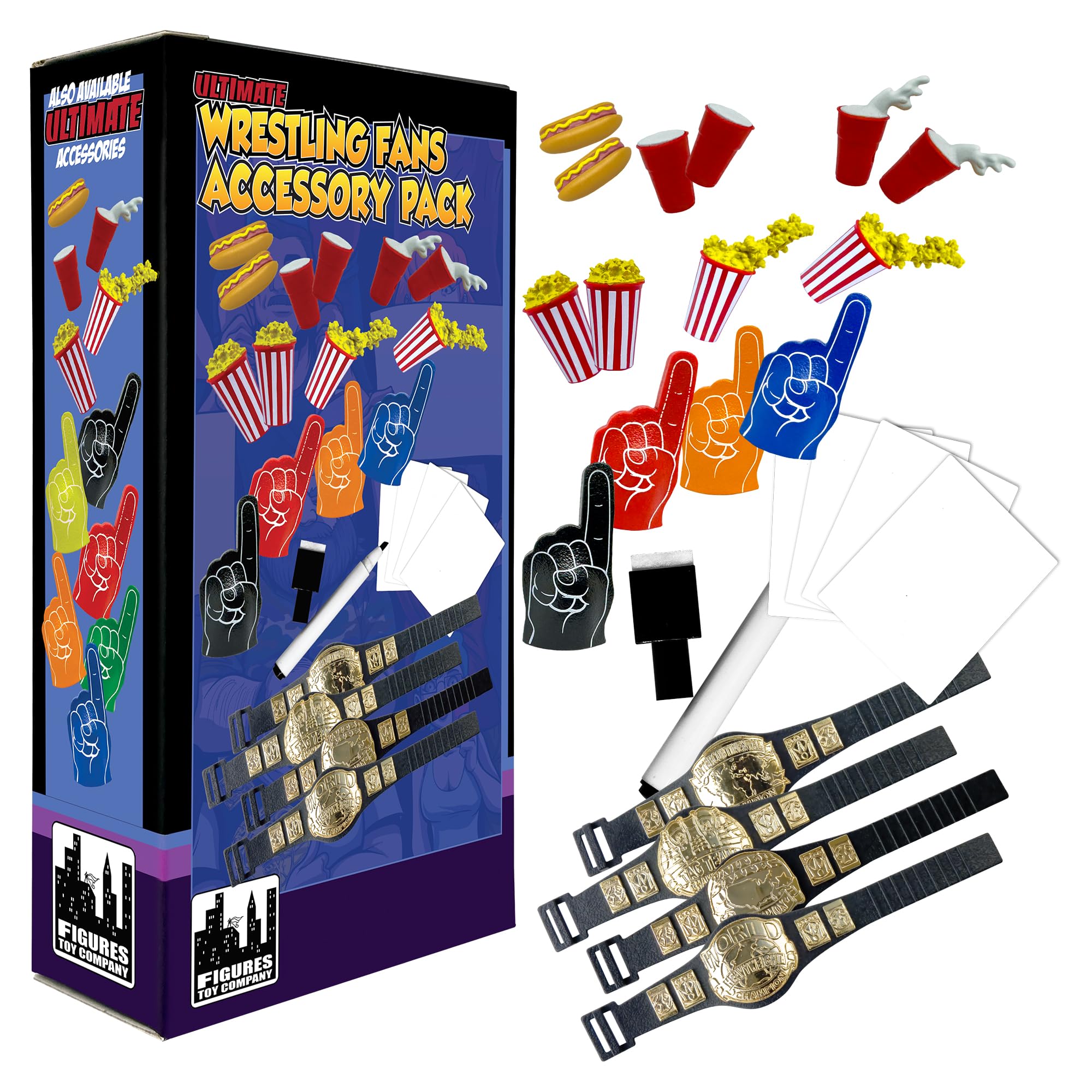 Ultimate Wrestling Crowd Fan Figures Accessory Pack