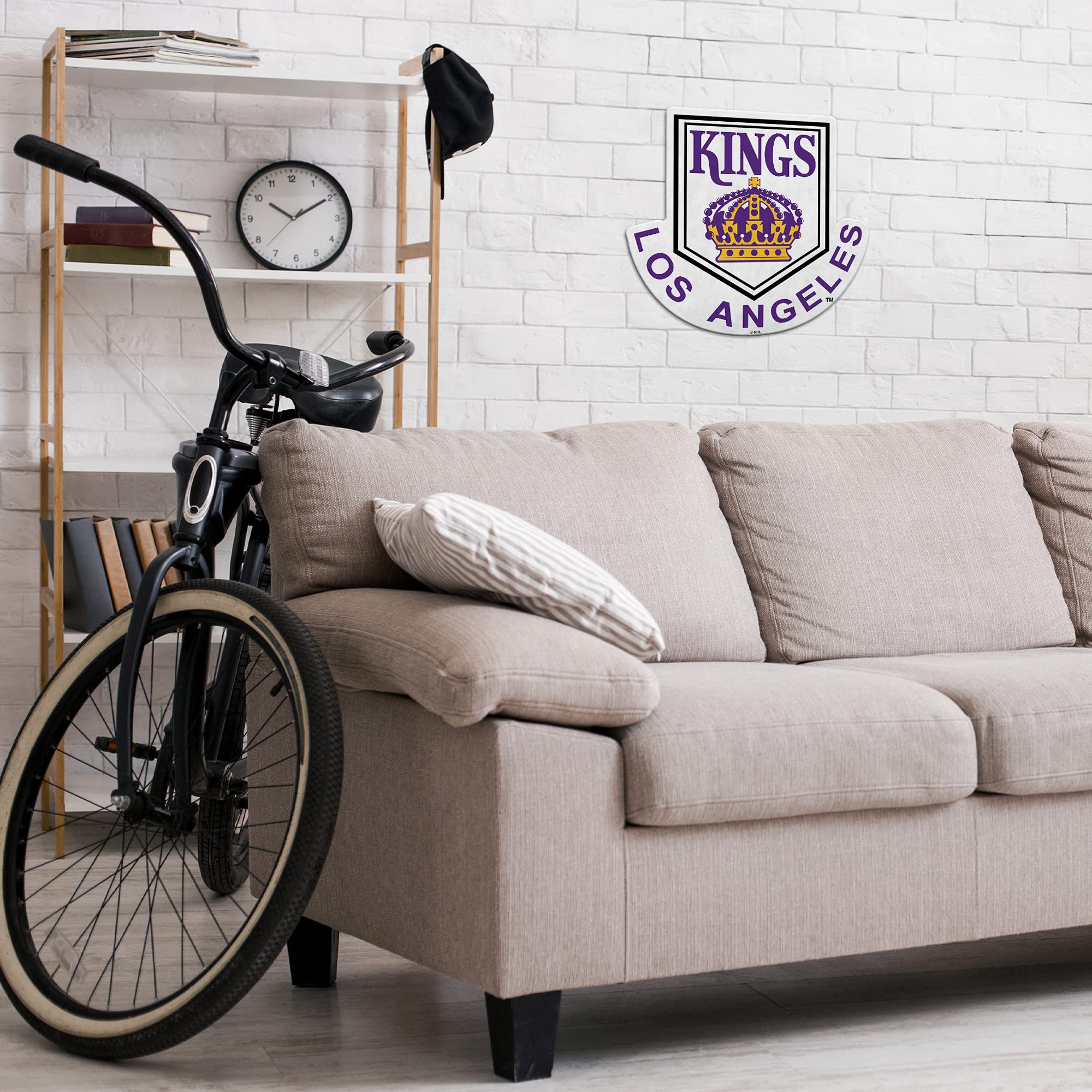 Rico Industries Nhl Los Angeles Kings Retro Shape Cut Pennant - Home And Living Room D  Cor - Soft Felt Ez To Hang