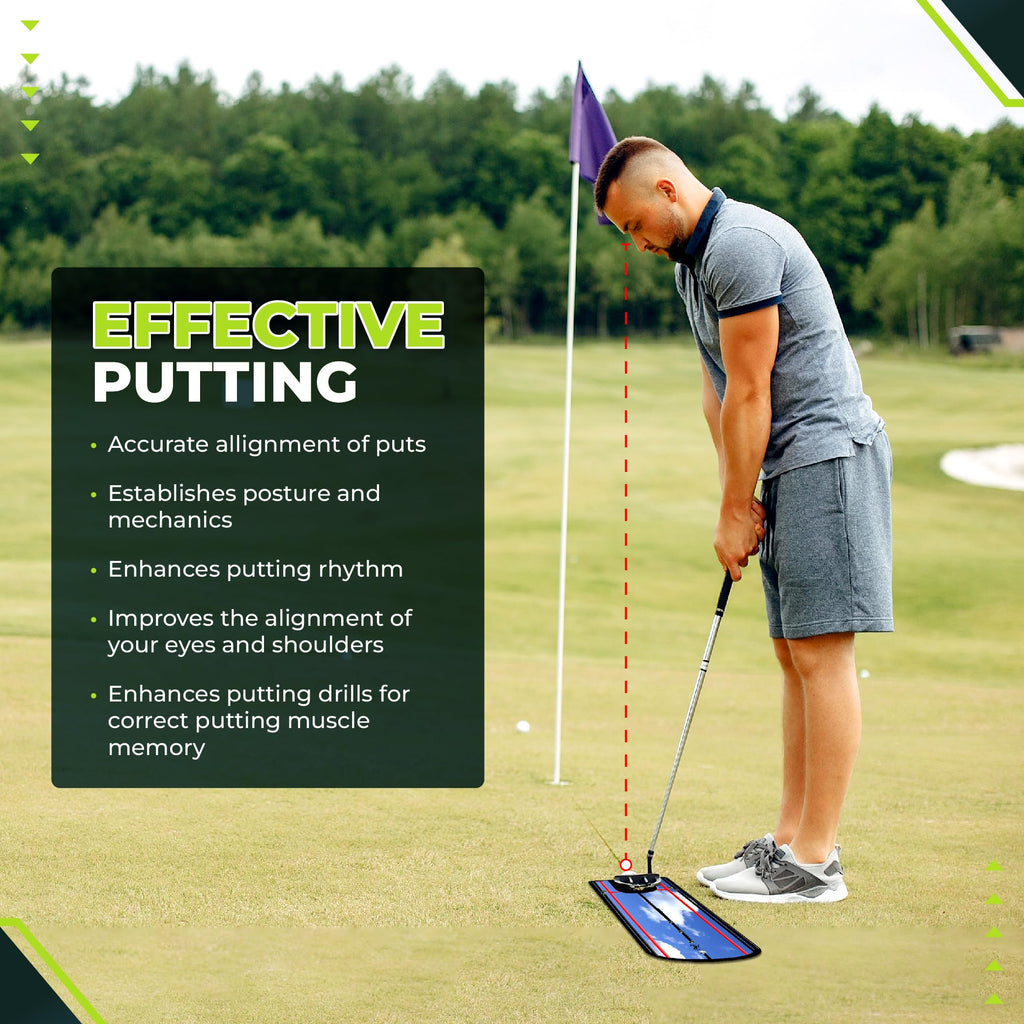 Golf Putting Mirror W/Upgraded Carry Bag  Golf Swing Trainer For Enhanced Putting Practice  Golf Trainer Putting Aid To Use W/Go