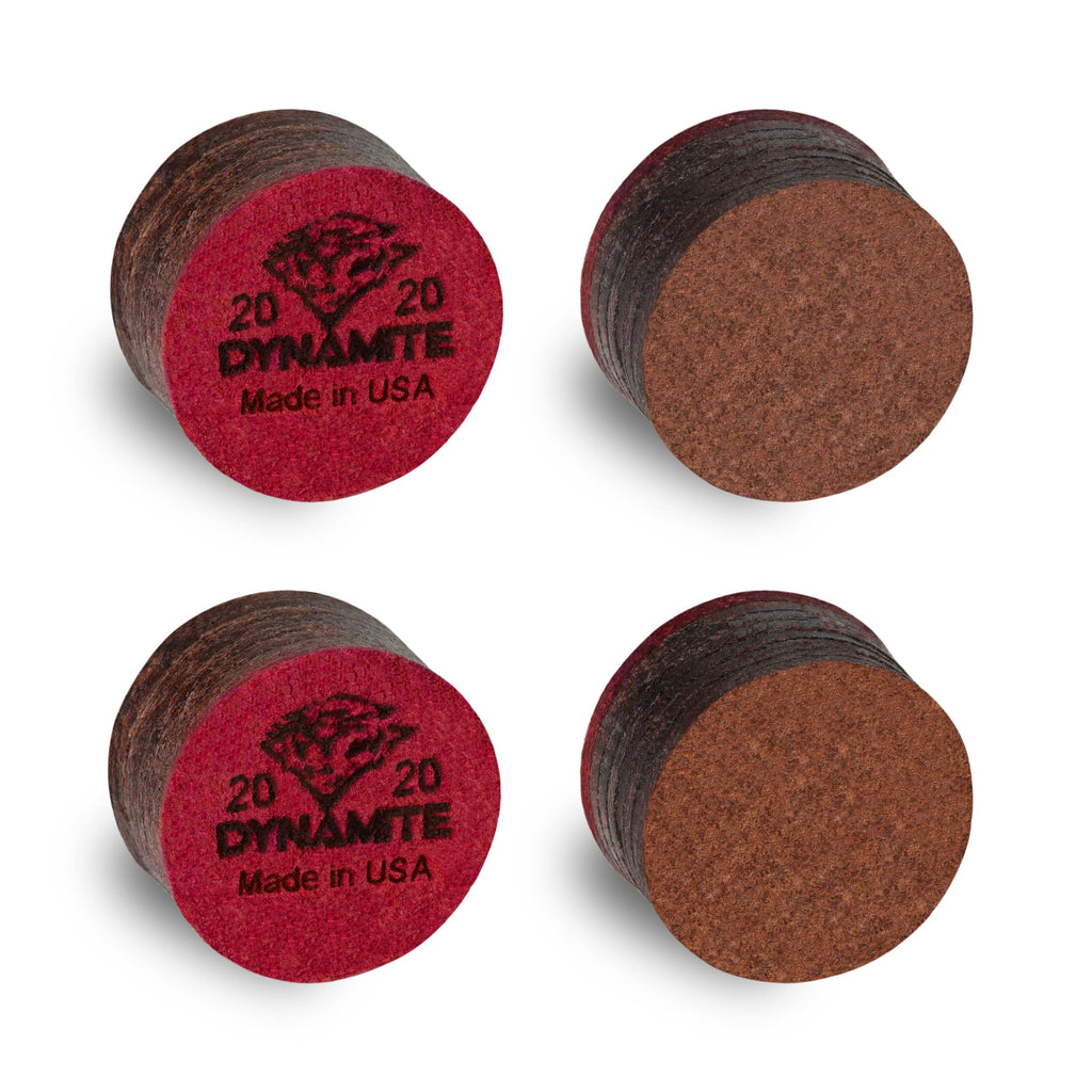 Tiger Dynamite Laminated Pool Cue Tips 2 (Two) Pcs - Hard - 13 Or 14 Mm (13 Mm)