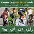 Tonbux Comfortable Bicycle Seat, Bike Seat Replacement With Dual Shock Absorbing Ball Wide Bike Seat Memory Foam Bicycle Seat Wi