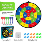 29'' Large Dart Board For Kids, Kids Double-Sided Dart Board With Sticky Balls And Darts, Indoor/Outdoor Sport Fun Party Play Ga