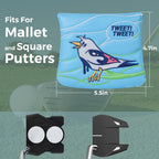 Studio Crafted Golf Tweet Tweet Birdie Square Mallet Putter Cover Magnetic Closure Golf Headcover For Mallet Putters Fits Most B