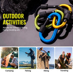 Carago Carabiner Clips With Screw Gate, 10 Pack Carabiners Hiking Clips With 7.5Mm Diameter Aluminum Rod (10 Colors)