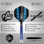 Red Dragon Gerwyn Price 24 Gram - Tungsten Steel Darts Set With Flights And Stems