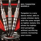Viper Grim Reaper 80% Tungsten Soft Tip Darts With Storage/Travel Case, Coarse Knurling, 16 Grams
