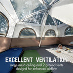 Portal 8 Person Tents for Camping, Easy Setup Cabin Tent with Large Porch, 2 Room, Waterproof Family Camping Tent for Outdoor Ca