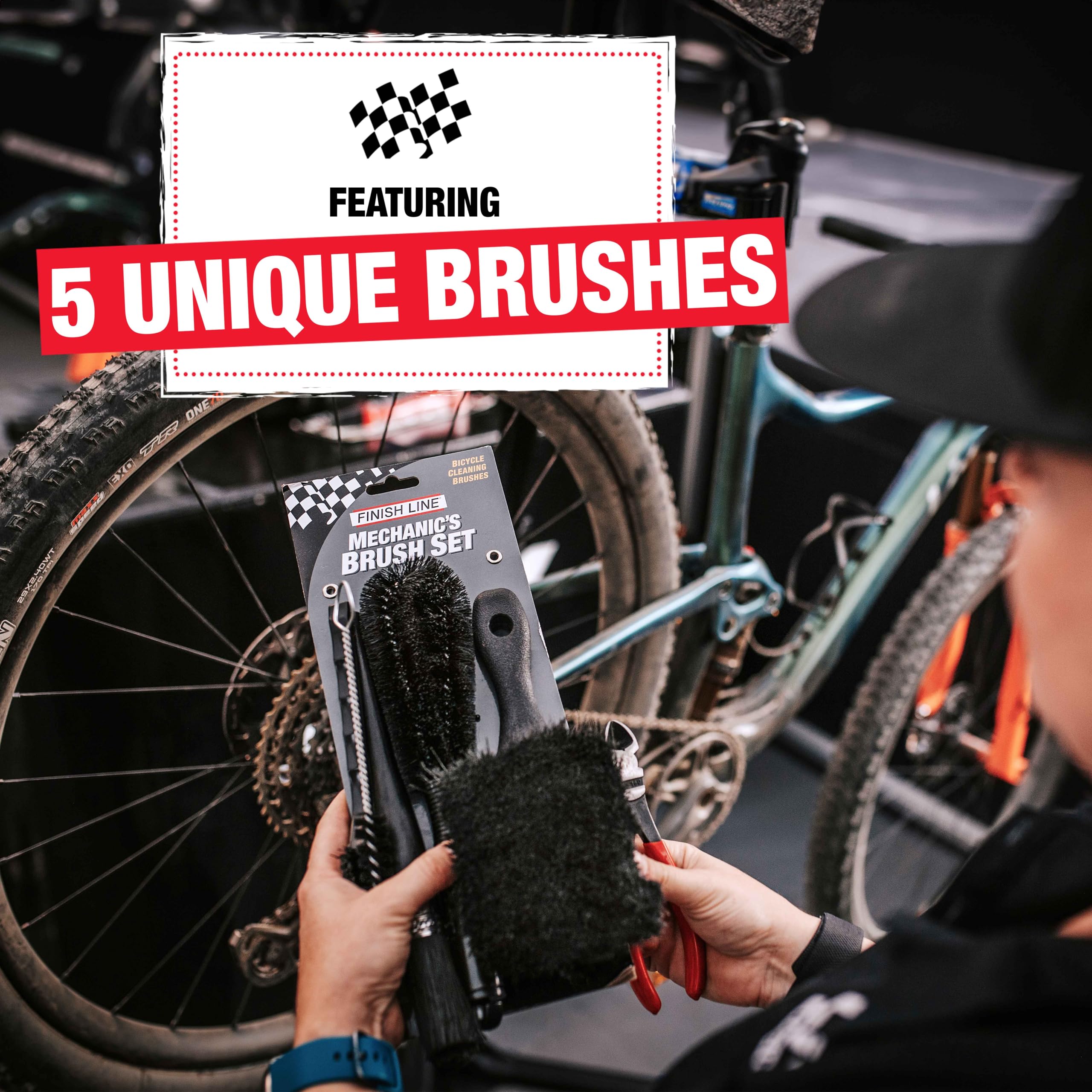 Finish Line Easy-Pro 5 Piece Brush Set Precision Cleaning Kit