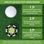 Jiuyibc Golf Putt Green Reader, Magnetic Aluminum Alloy Round Bubble Level, High Precision Reader, Golf Putting Aid, Golf Access