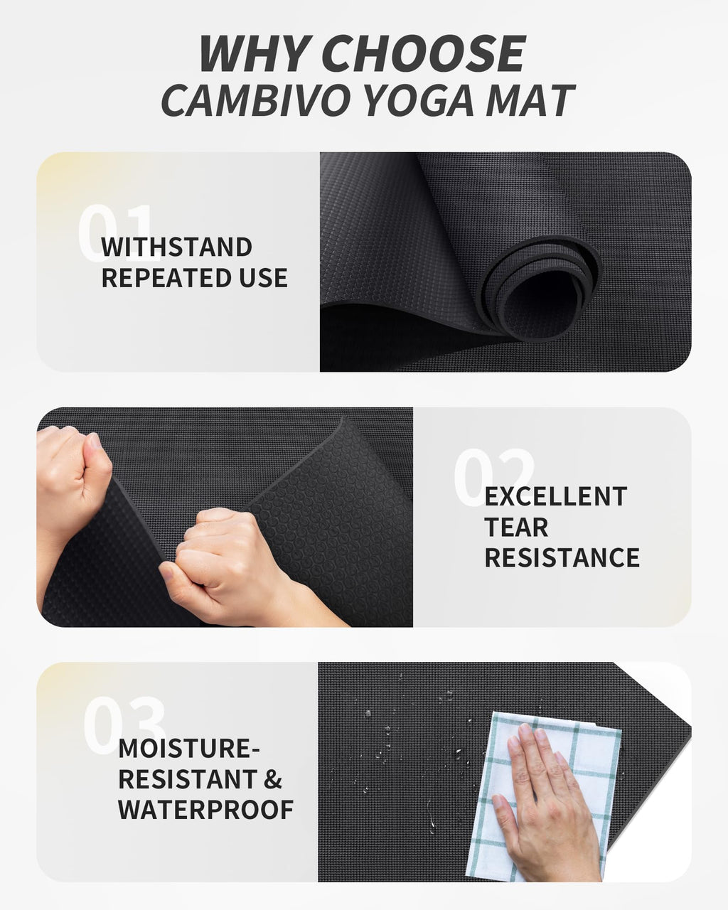 Cambivo Yoga Mat For Women And Men, Extra Long And Wide Exercise Mat(84 '' X 30 '' X 1/4 Inch), Large Non Slip Workout Mat For Y