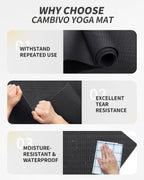 Cambivo Yoga Mat For Women And Men, Extra Long And Wide Exercise Mat(84 '' X 30 '' X 1/4 Inch), Large Non Slip Workout Mat For Y