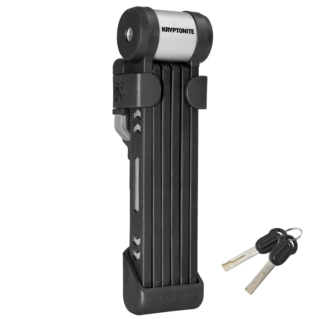 Kryptonite Kryptolok 610 S Folding Bike Lock, Compact Lightweight High Security Anti-Theft Foldable Bicycle Lock With 2 Keys And