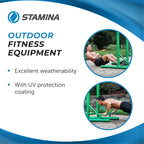Stamina Outdoor Fitness Power Tower Dip Bar - Pull Up Bar Station With Smart Workout App - Dip Bars For Home Workout - Up To 300