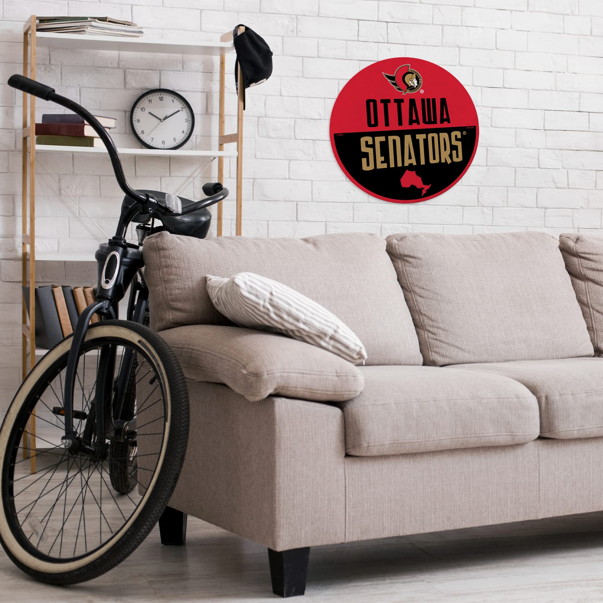 Rico Industries Nhl Ottawa Senators Classic Shape Cut Pennant - Home And Living Room D  Cor - Soft Felt Ez To Hang