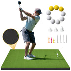 Shopsource Golf Mat, 5  4ft Golf Hitting Mat for Indoor Outdoor, Top-Notch Artificial Turf Practice Mats with 9 PU Golf Balls+3 