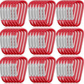 Shimeyao 180 Pcs 1.8 Small Aluminum Clip Keychain Buckle Clip Bulk Mini Aluminum D Ring Shape Small Lock Spring Snap Hook(Red)