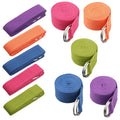 10 Pcs Yoga Strap 8ft Yoga Stretching Exercise Band Stretching Belt with Adjustable Metal D Ring Buckle Loop for Pilates, Dance,