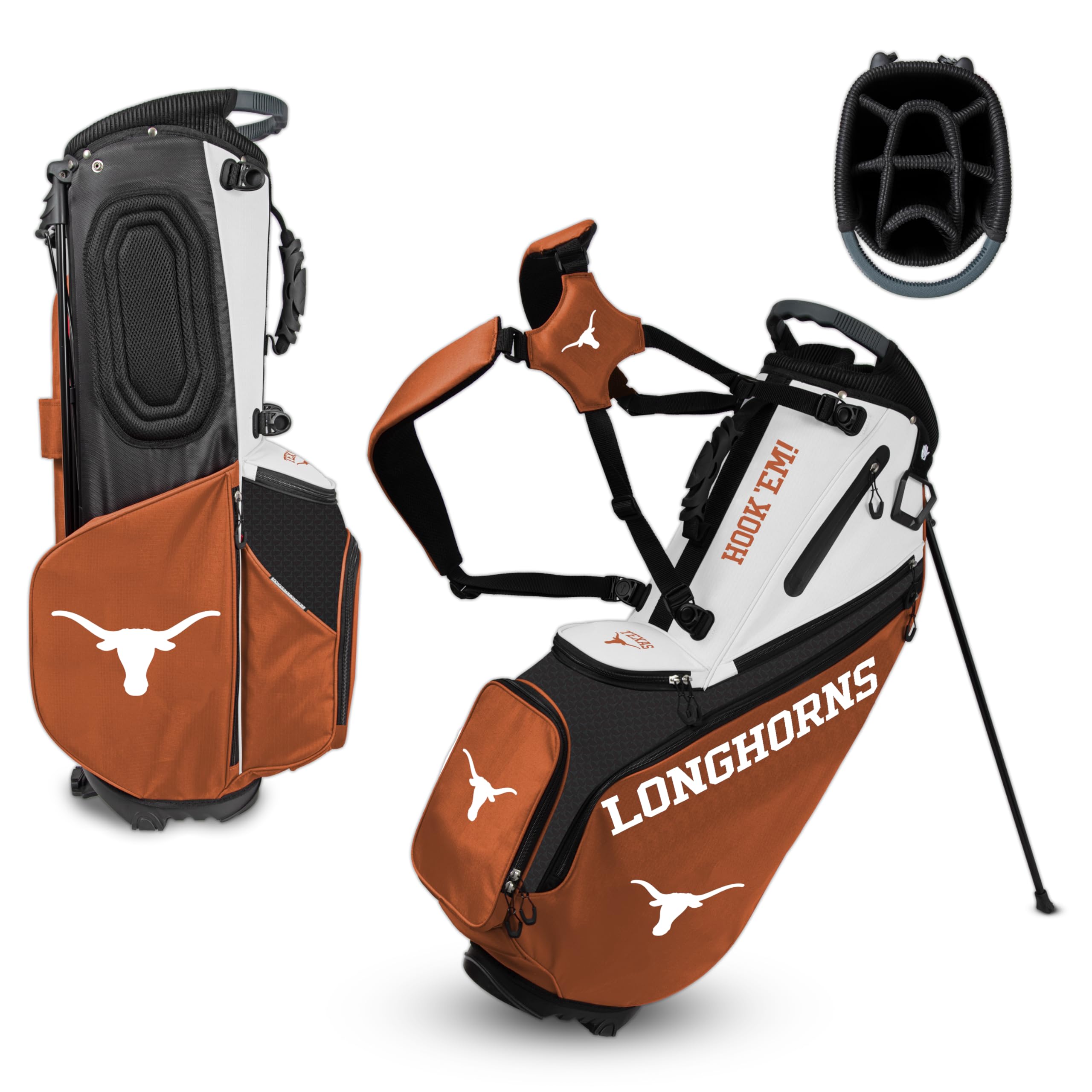 Team Effort Back Nine Stand Bag NCAA Texas Longhorns