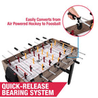 MD Sports 3-in-1 Combo Game Table with Air Hockey, Billiards, and Foosball, Includes Complete Accessories and Space-Saving Desig