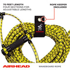 Airhead Wakeboard Rope, Phat Grip, Trick Handle, Yellow
