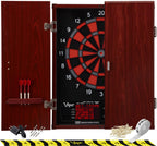 Viper By Gld Products Neptune Electronic Dartboard Cabinet Combo Pro Size Over 55 Games Large Auto-Scoring Lcd Cricket Display E