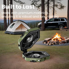 Cofiyard Propane 2-Burner Camping Stove With Carrying Bag And Gas Stove Pressure Regulator, Camping Essentials Folding Camp Stov