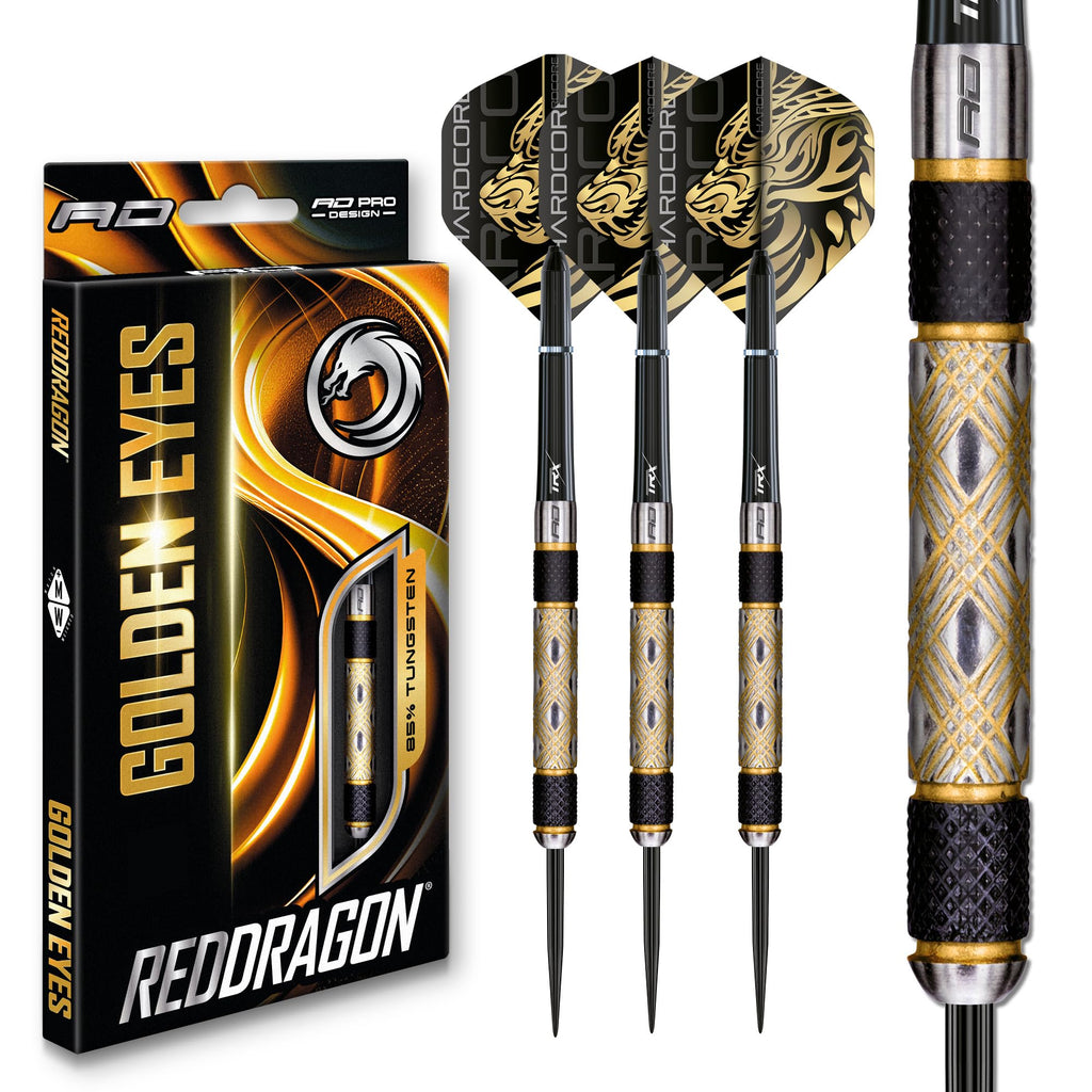 Red Dragon Golden Eye 1: 22G - Tungsten Darts Set With Flights And Stems