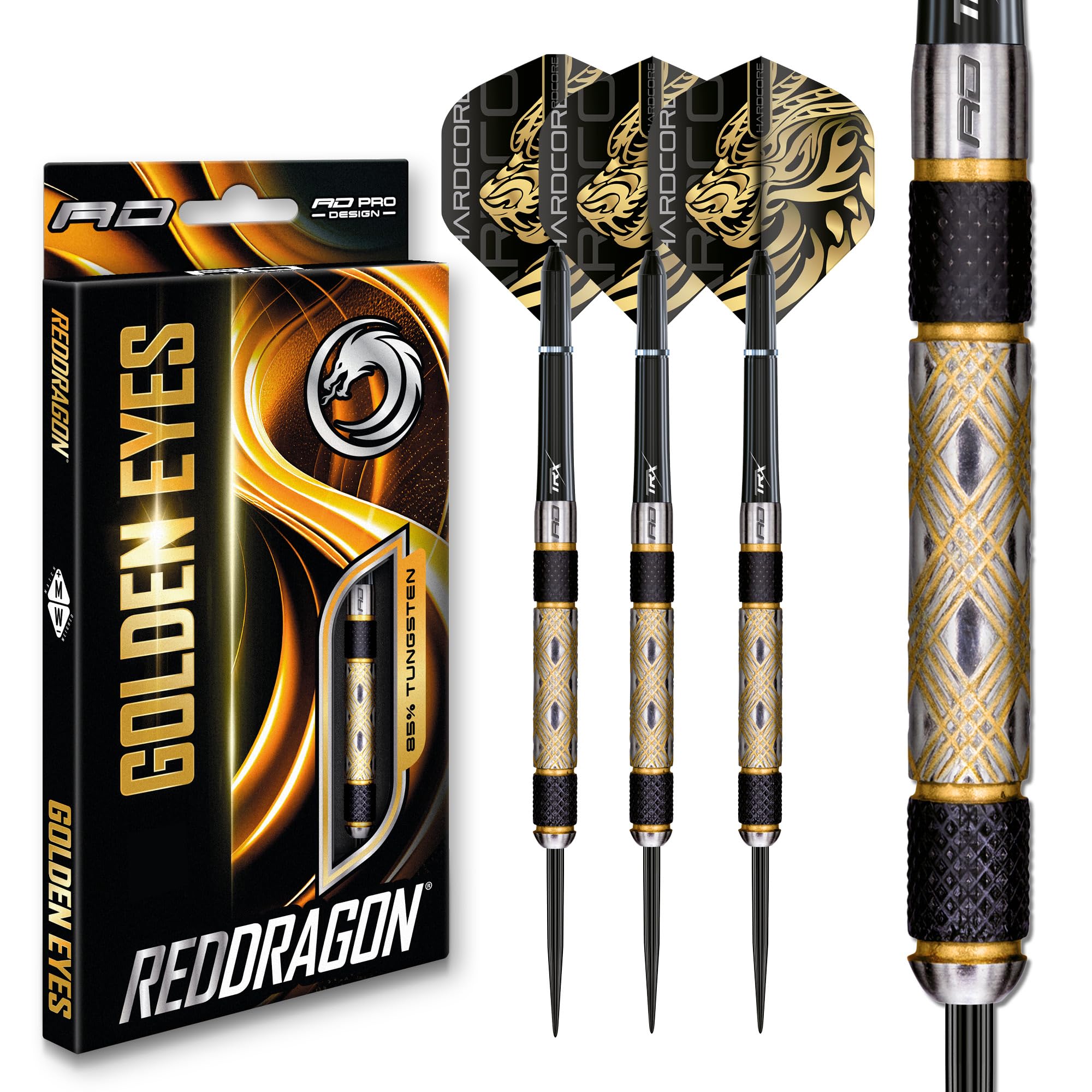 Red Dragon Golden Eye 1: 22G - Tungsten Darts Set With Flights And Stems