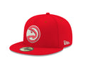 New Era NBA Atlanta Hawks Mens Official 59FIFTY Fitted Cap, 7, Red